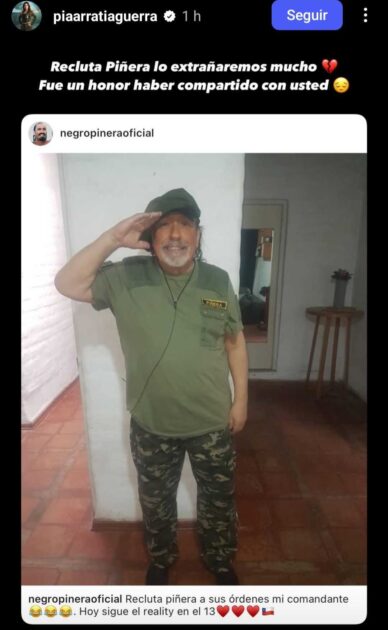 Pía Arratia se despidió de Miguel Negro Piñera