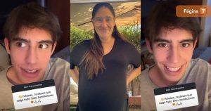 Hijo mayor de Belén Mora la parodió al responder preguntas de usuarios sobre su embarazo