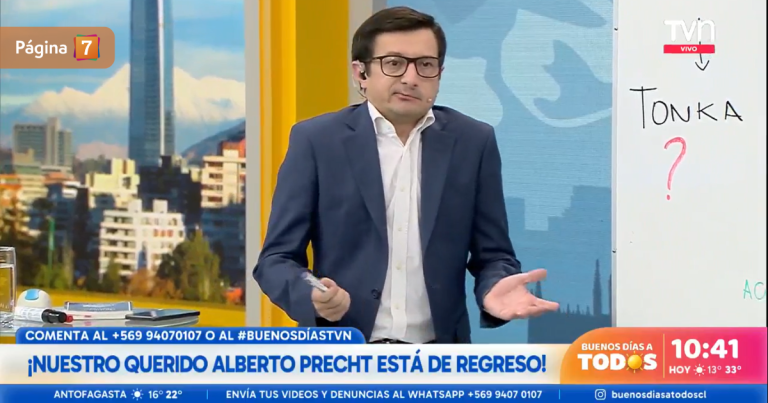 Alberto Precht bromeó en su regreso a TVN tras sufrir parálisis facial: 