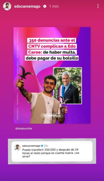Edo Caroe acumula 350 denuncias ante el CNTV tras rutina en Viña: multa deberá pagarla el comediante