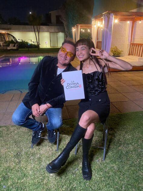 Rodrigo Muñoz y su hija en La Divina Comida