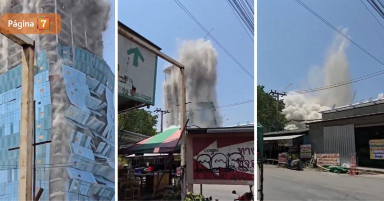 Terremoto 7,7 sacudió a Birmania y Tailandia: revelan videos del colapso de grandes edificios