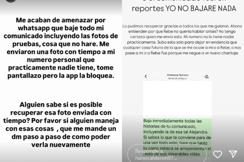 Nano Calderón aseguró estar siendo amenazado tras denuncias en redes: envió advertencia