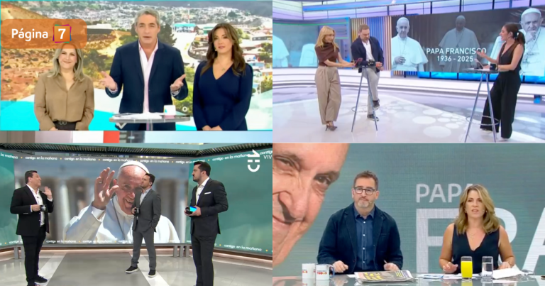 El gesto que une a la televisión chilena en torno a la muerte del Papa Francisco