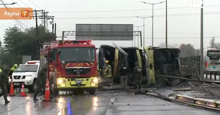 Fiscal sobre accidente de bus en Ruta 5 Sur: 