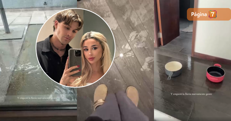Guarén y Nico sufrieron con la lluvia en su departamento: tuvieron que pasar la noche en un hotel