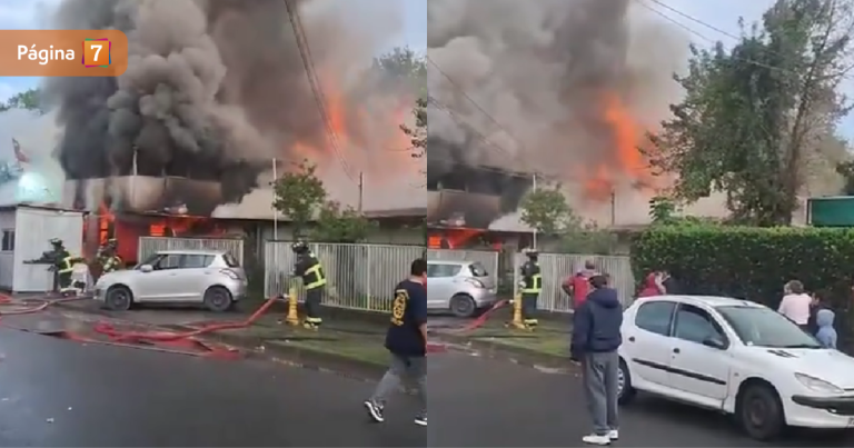 Incendio dejó cinco viviendas afectadas y 15 damnificados en Chiguayante