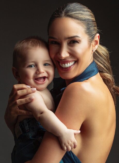 Vane Borghi y su hijo Teo