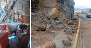 Derrumbe de fachadas y otros daños: los registros del fuerte sismo 6,5