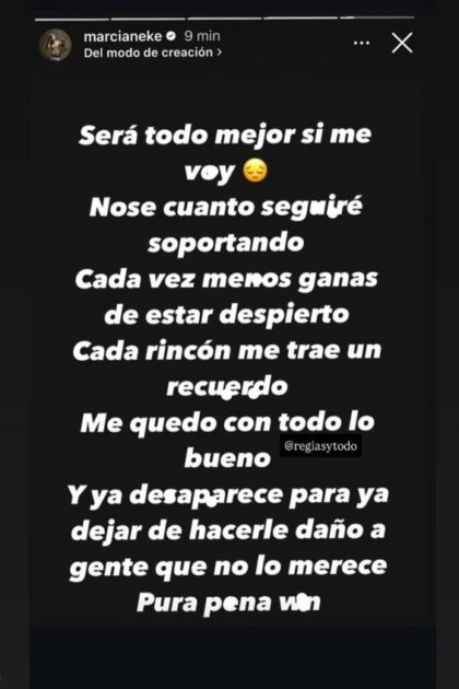 "Será todo mejor si me voy": Marcianeke alerta a sus fans tras rumores de ruptura con Anaís Vilches
