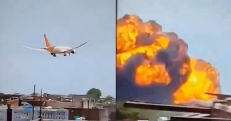 Avión con más de 240 pasajeros se estrelló en India: 265 muertos hasta el momento