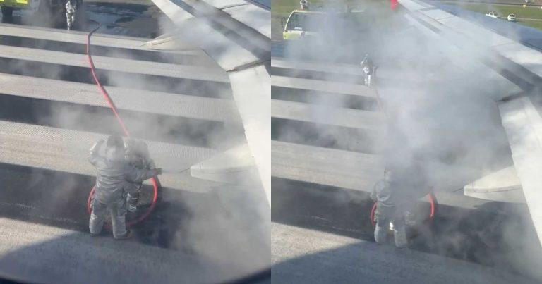 Emergencia en aeropuerto de Santiago: evacúan avión de LATAM tras presentar fuego en un motor