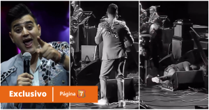 Jordan siguió cantando pese a fuerte caída que sufrió sobre el escenario en homenaje a Tommy Rey