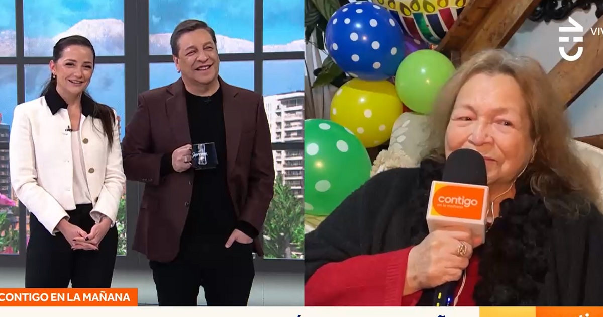 Madre de Julio César Rodríguez lo sorprendió por su cumpleaños en matinal de CHV