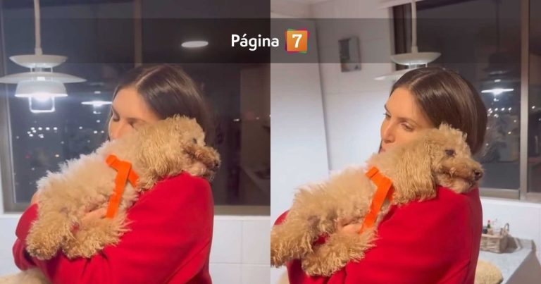 Eugenia Lemos sufrió susto por salud de su perrito de 14 años: 