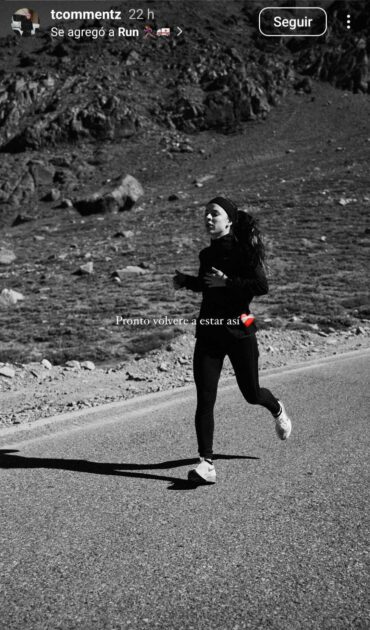 Teresita Commentz practicando running