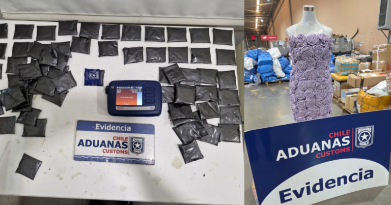 Perro de la PDI encuentra 600 gramos de cocaína en vestido: lo enviaban desde Vitacura a Australia