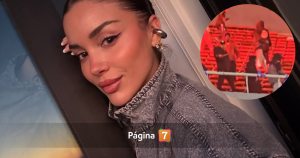 Cata Vallejos en el partido de la U