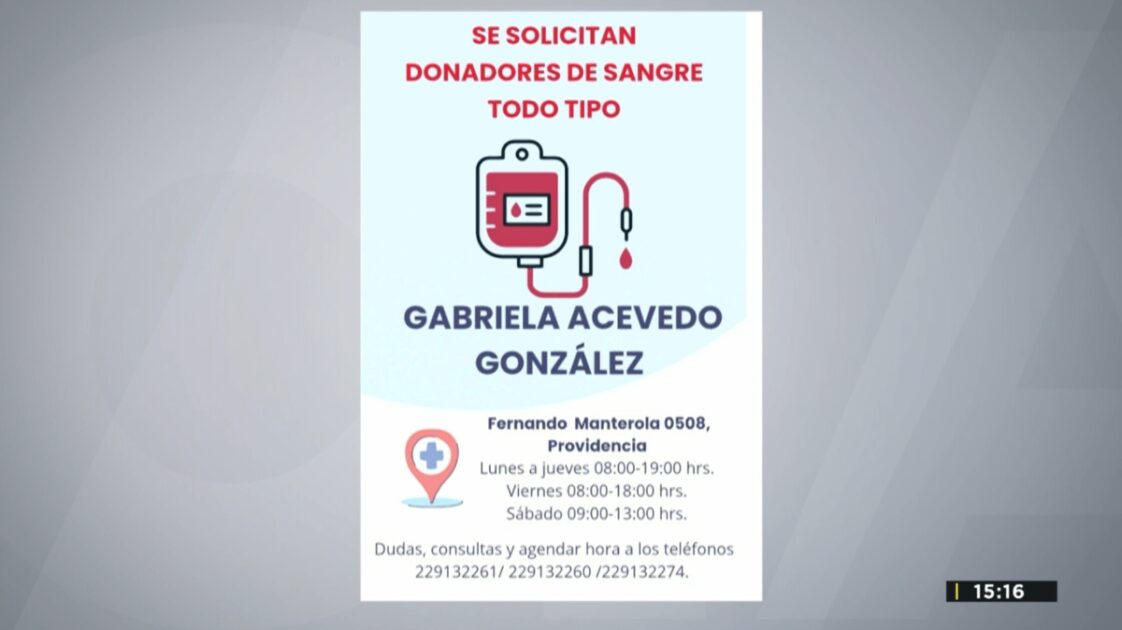 Rodrigo Sepúlveda pide dadores de sangre para Gaby en Meganoticias