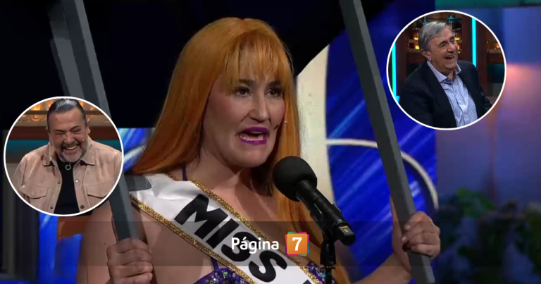 Con toldo azul incluido: Belén Mora sacó carcajadas como ‘Miss Meiggs’ en Detrás del Muro