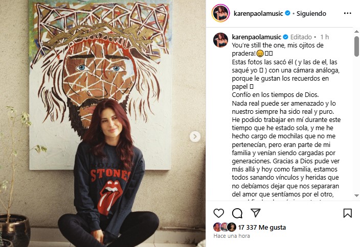 Karen Paola escribió conmovedor mensaje a Juan Pedro en medio de quiebre: “Lo nuestro siempre…”