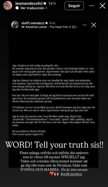 Leo Méndez envía potente mensaje a su hermana Steffi en medio de su batalla judicial: “Di tu verdad”