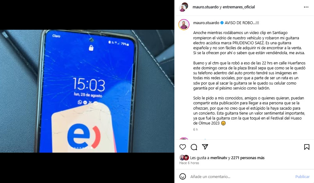 Líder de Entremares alertó que sufrió complejo robo: reveló que delincuente cometió insólito error