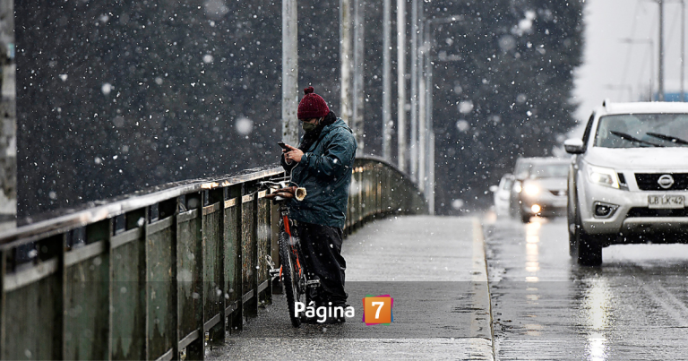 ¿En qué comunas de Santiago nevará durante el sistema frontal?