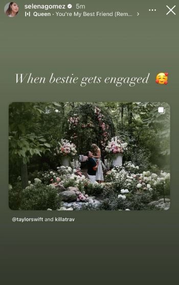 La amistad de Taylor Swift y Selena Gómez: ex Disney celebró su compromiso con Travis Kelce