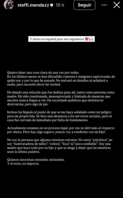 Leo Méndez envía potente mensaje a su hermana Steffi en medio de su batalla judicial: “Di tu verdad”