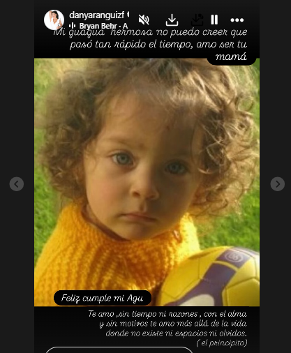 Daniela Aránguiz y cumpleaños de su hija