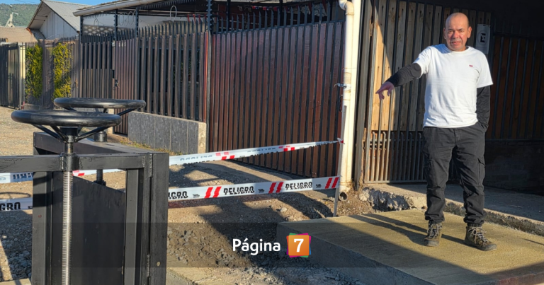 Empresa constructora bloqueó entrada de vecino en Rengo con canal de regadío: no puede sacar su auto