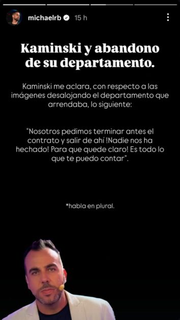 Kaminski por cambio con Camila Andrade