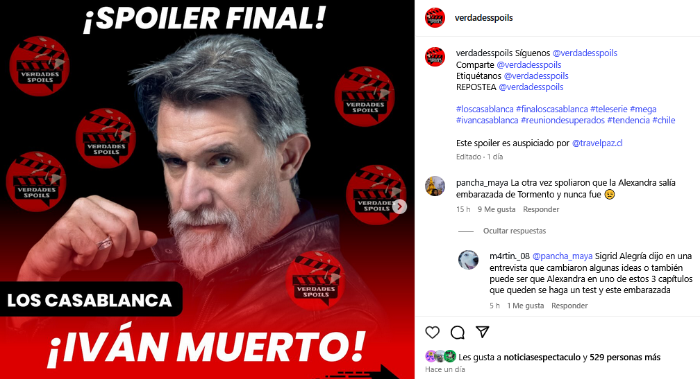 Filtran trágico desenlace de uno de los personajes de 'Los Casablanca'