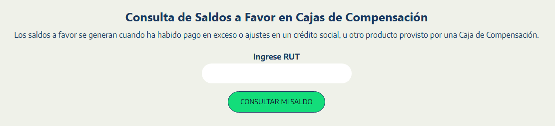 Saldos en Cajas de Compensación