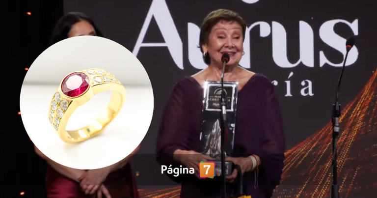 Gloria Benavides recibió una joya única en su homenaje en Premios Cordillera