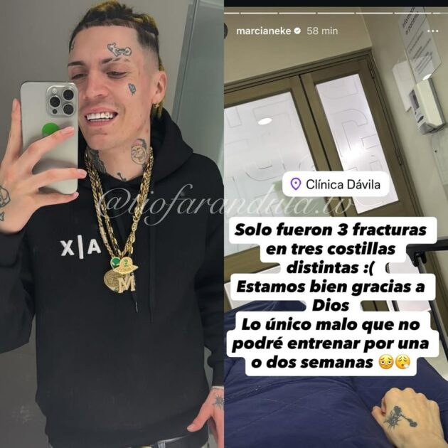 Marcianeke preocupa a sus seguidores por delicado estado de salud: compartió foto desde el hospital