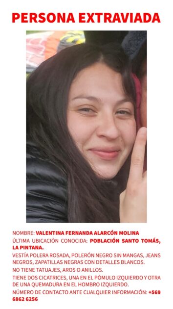 Dramática búsqueda de joven desaparecida en La Pintana: iba a evento de barrista y nunca más volvió