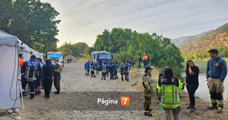 Sigue intensa búsqueda de adolescente arrastrado por la corriente en río Maipo: se bañaba con amigos