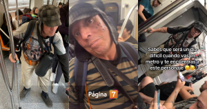 Pasajeras exponen a hombre disfrazado de "El Chavo del 8" en el Metro de Santiago: denuncian acoso