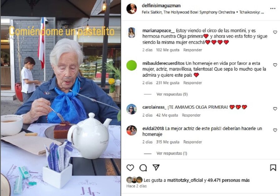 Delfina Guzmán reapareció en redes a sus 97 años y emocionó a seguidores: “La mejor actriz de Chile”