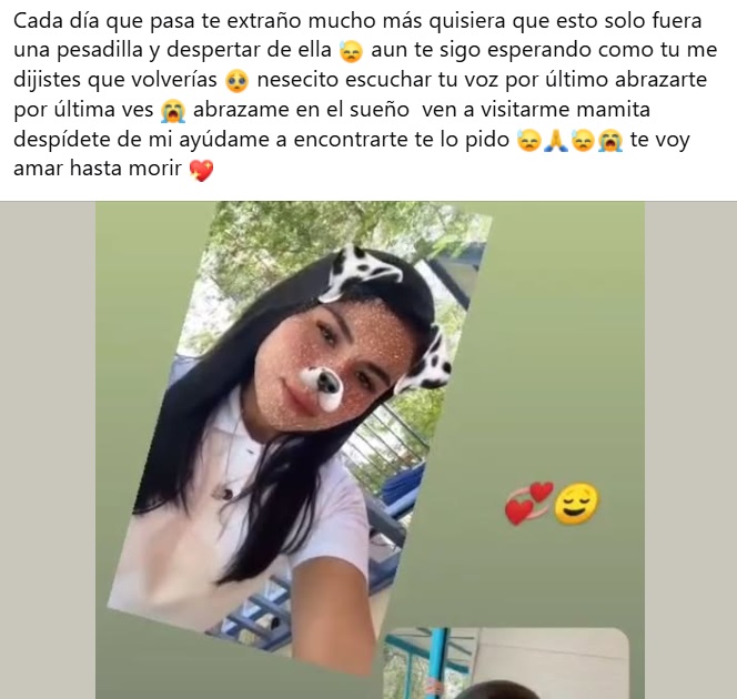 El desgarrador mensaje de Cristal, hermana de Krishna Aguilera, joven desaparecida en San Bernardo