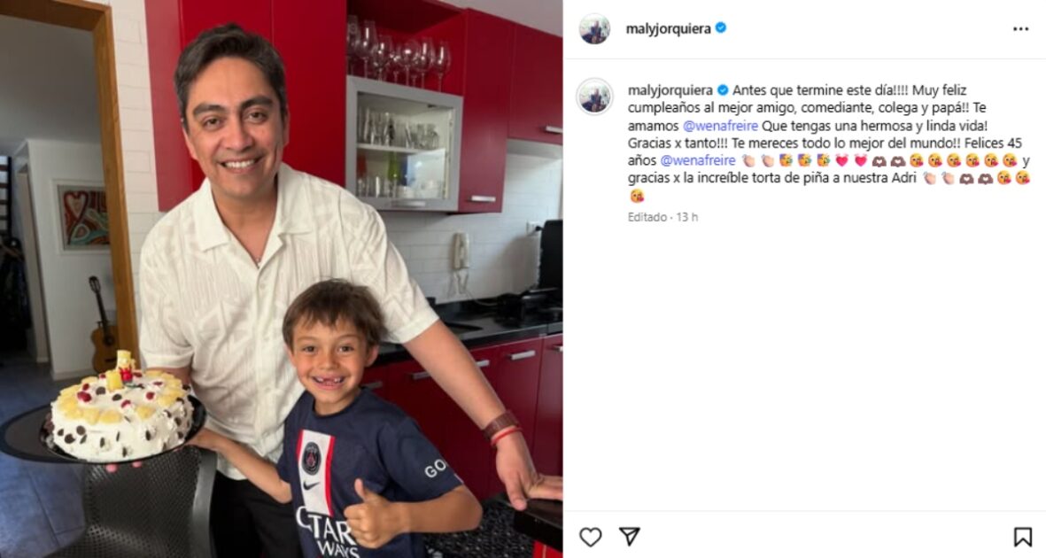 Maly Jorquiera dio cariñoso saludo de cumpleaños a Sergio Freire