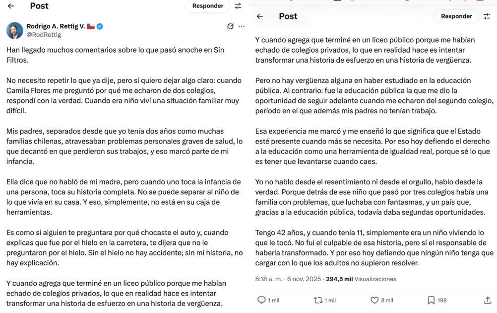 La cruel pregunta de Camila Flores sobre la infancia que quebró a Rodrigo Rettig : “No vuelvo más"