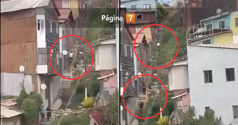 Vecinos registran impactante detención tras violento asalto a Servipag en Valparaíso