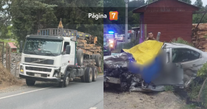 Colisión de automóvil con 2 camiones en ruta Florida-Concepción deja al menos 3 muertos