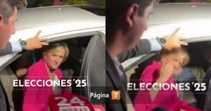 Evelyn Matthei reaccionó a pregunta de la prensa con obsceno gesto en acto de apoyo a Kast: quedó grabado