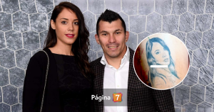 gary medel cerró un ciclo cubriendose tatuaje de su ex