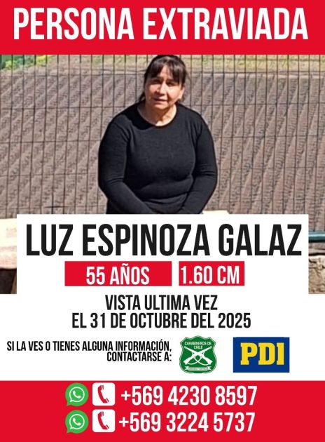 Madre desaaparecida en Malloa