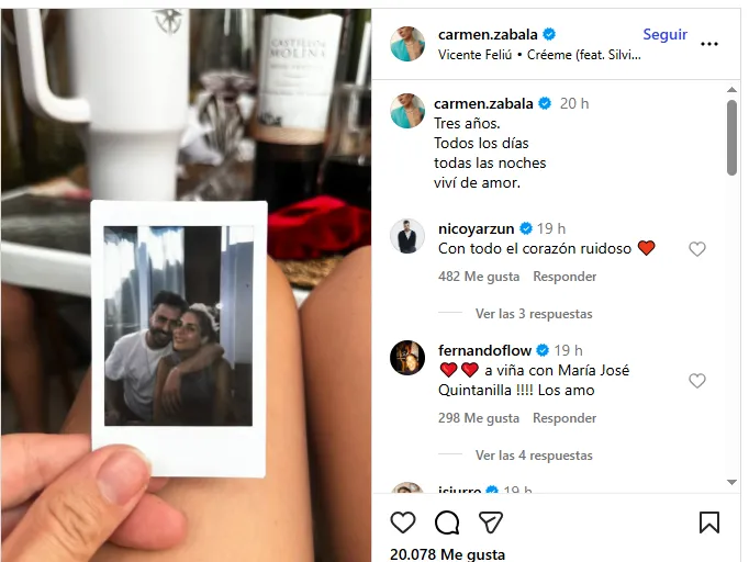 ¿Se agranda la familia? La foto que encendió rumores de embarazo entre Carmen Zabala y Nico Oyarzún